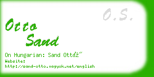 otto sand business card